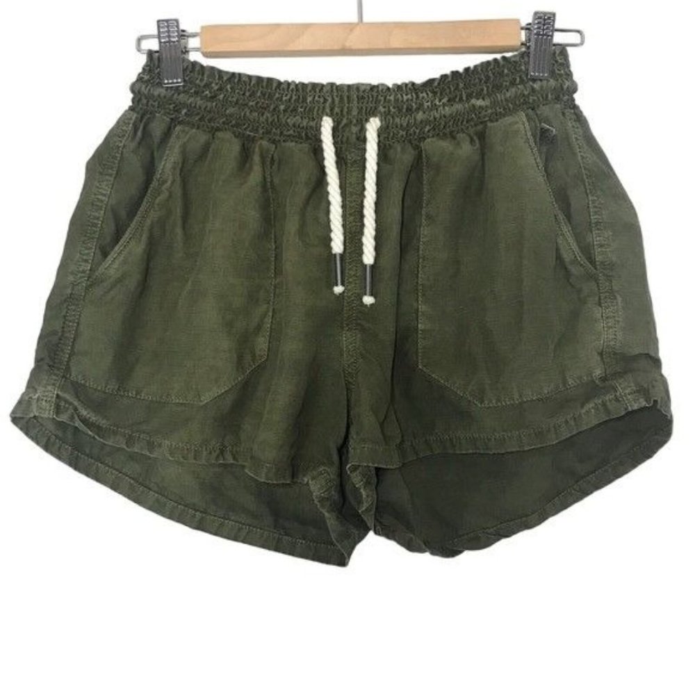 SUPERDRY Military Grade Linen Blend Cord Drawstring Shorts Size 10